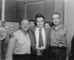 1956 Oct 12 Johnny Vanston, Elvis and Othel M. Neely at the Coliseum.jpg