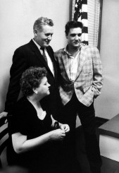Army Elvis Presley at the draft board with Gladys and Vernon. March 24th, 1958..jpg
