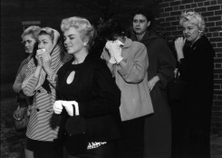 March 24, 1958 - Mrs. Bonny Underwood, Judy Spreckels, Anita Wood, Patsy Presley, Mrs. Travis Presley, Janet Hall..JPG