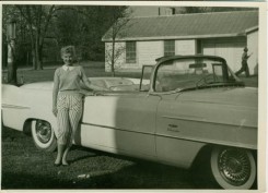 028 - 19th April 1957 - Yvonne Lime [in front of car].jpg