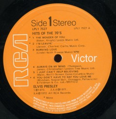 Album Label - Hits of the 70's - Side 1 - 001.jpg